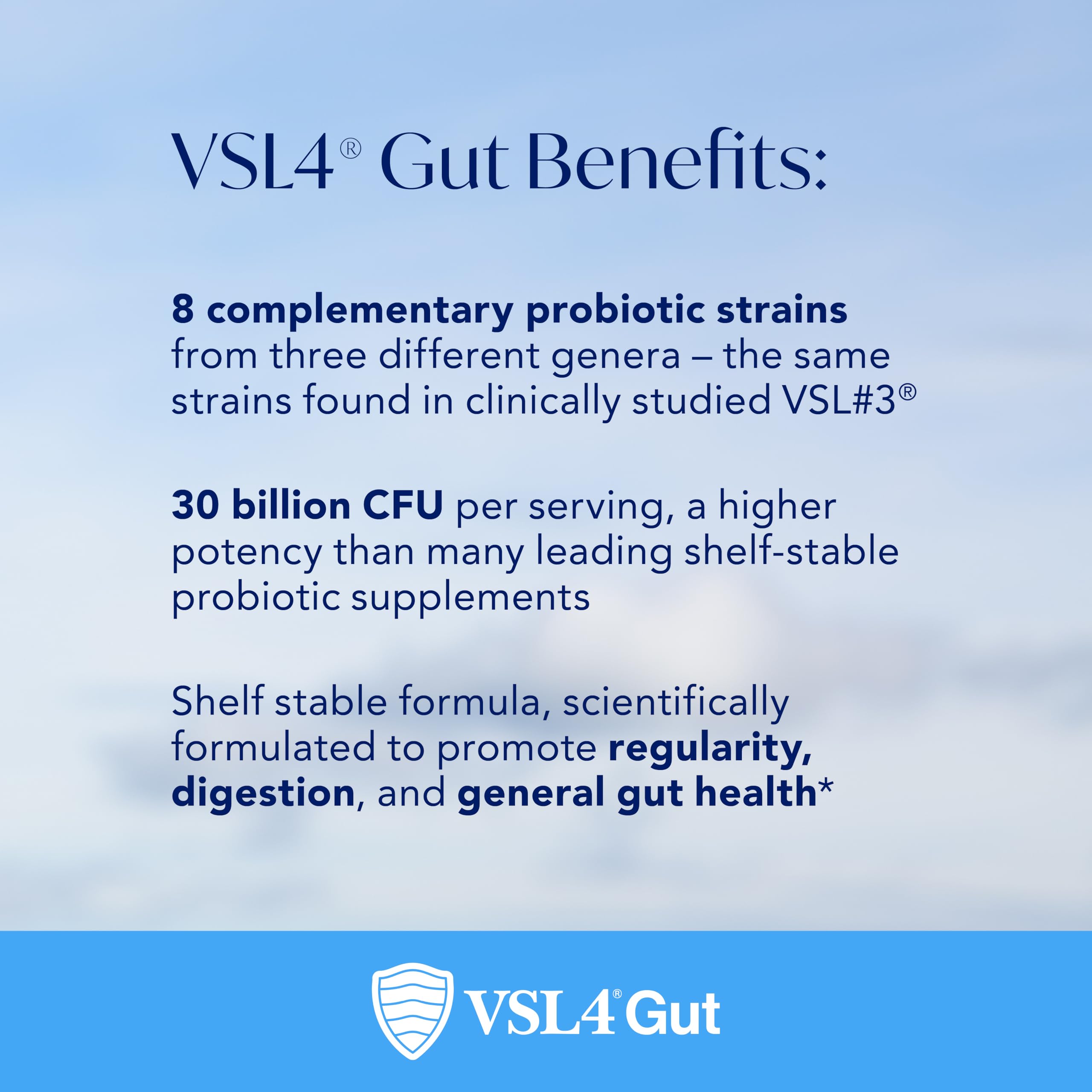 VSL4 Gut Daily Probiotics - Multi-Strain & Shelf-Stable

