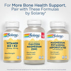 SOLARAY Calcium Magnesium Zinc Supplement | Bone Health


