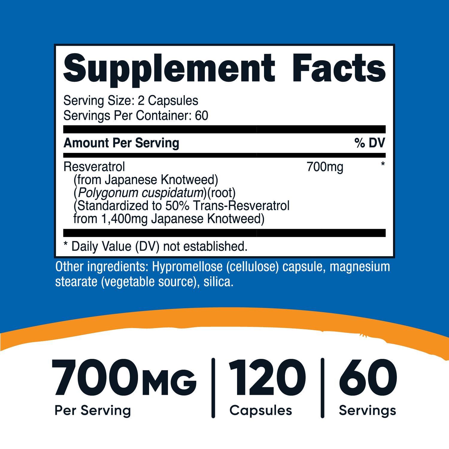 Nutricost Resveratrol 700mg Vegan Capsule Supplement

