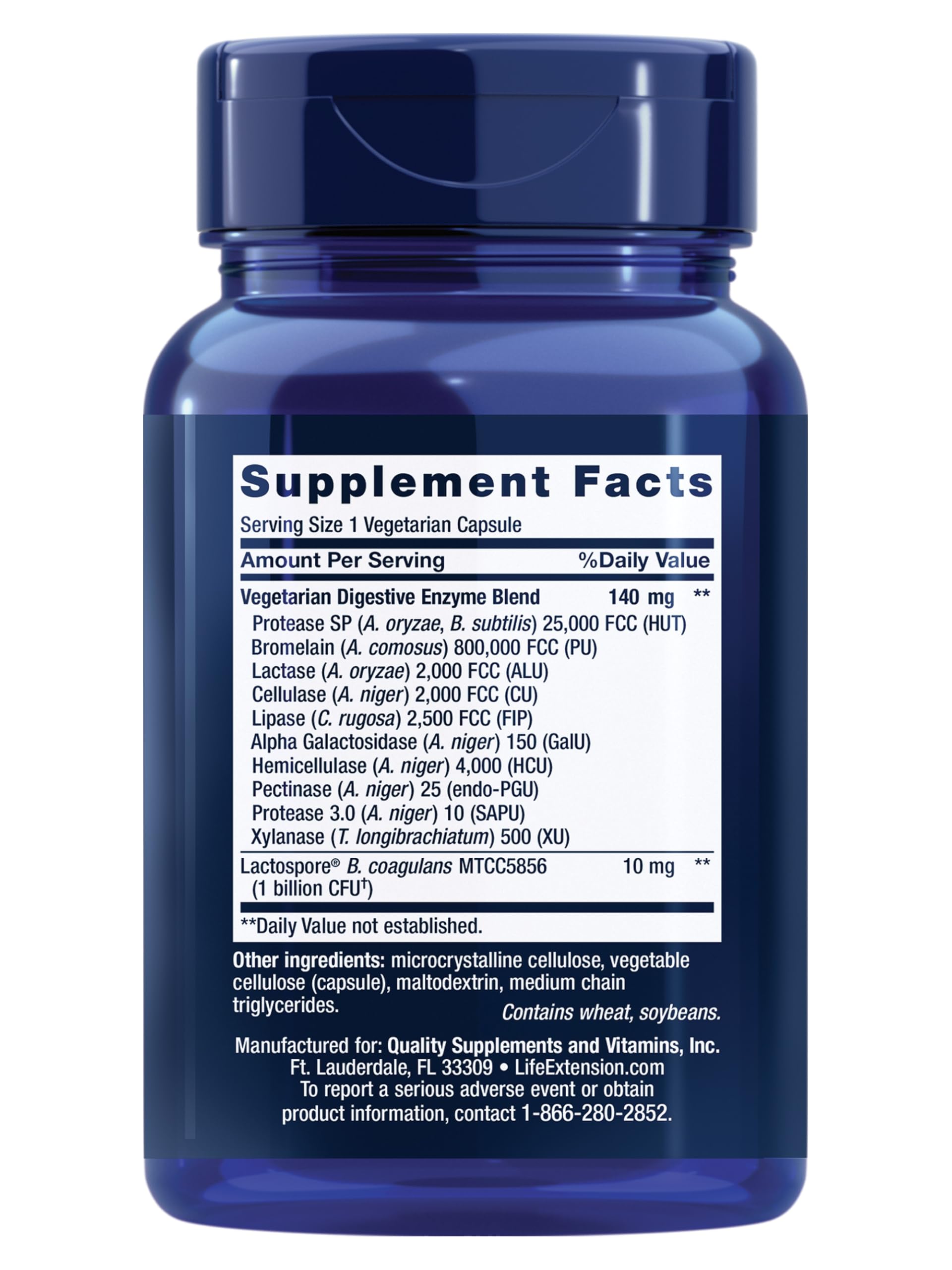 Life Extension Digestive Enzymes & Probiotics B. coagulans

