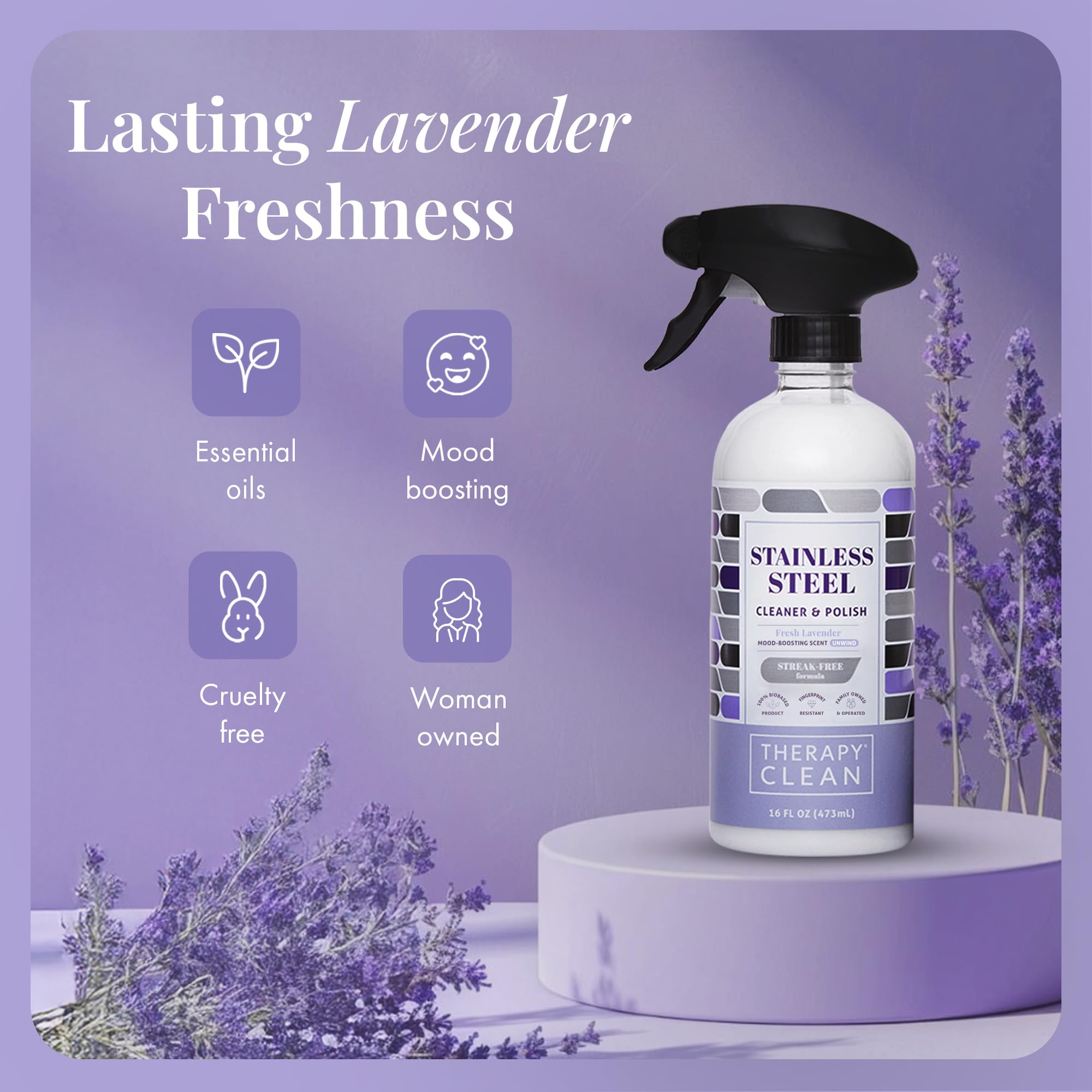 Therapy Stainless Steel Cleaner and Polish Lavender Scent

