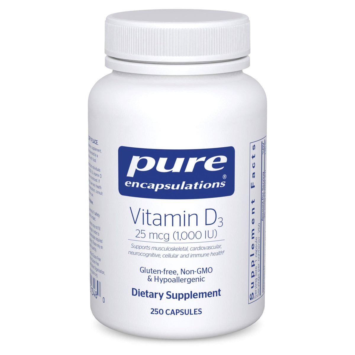 Pure Encapsulations Vitamin D3 Supplement for Bone Health
