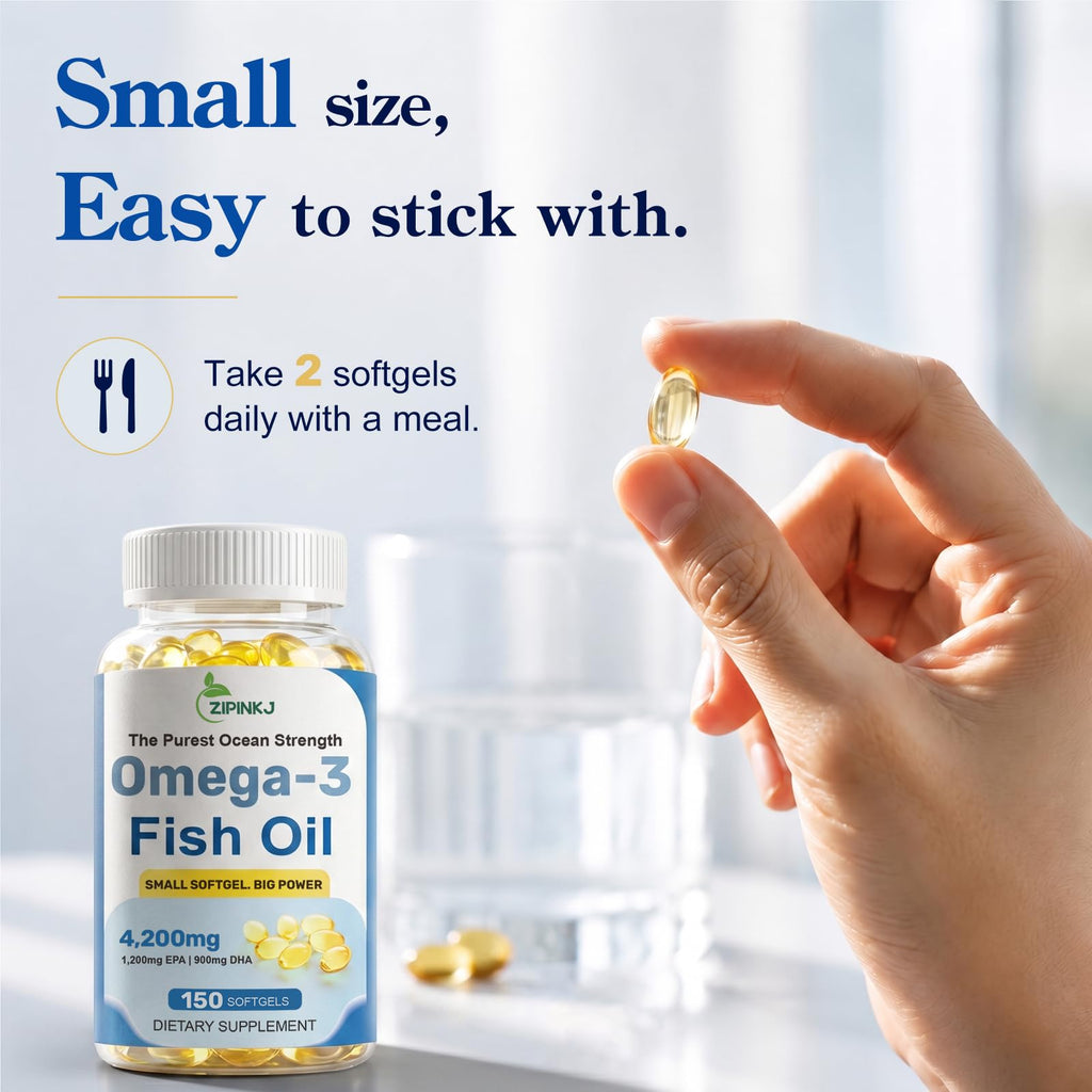 Omega-3 Fish Oil Supplements 4200mg Mini Softgels

