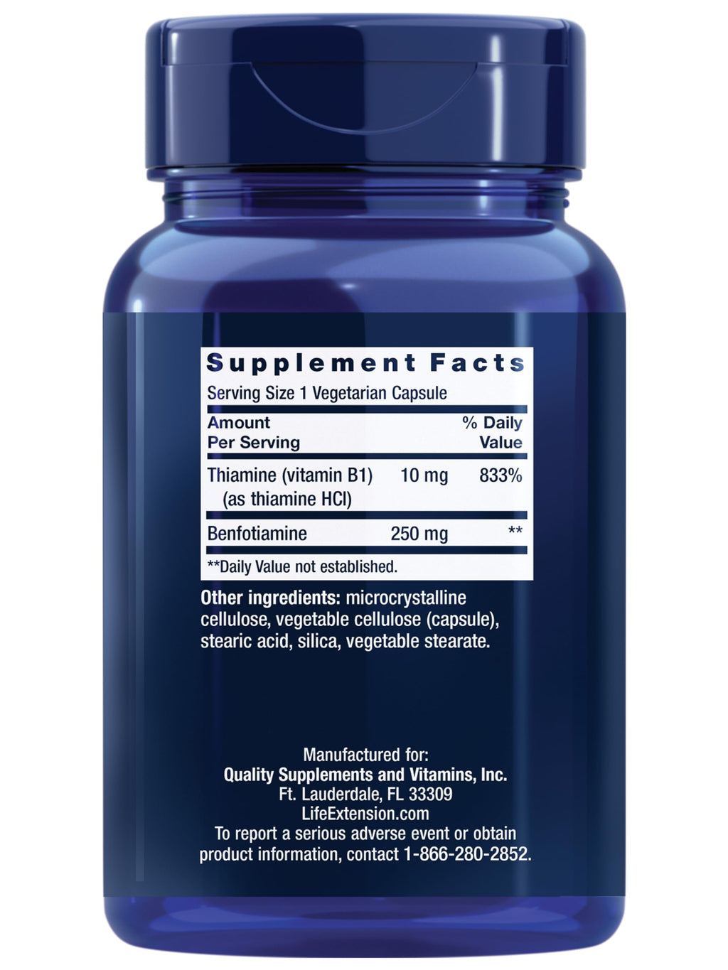 Life Extension Mega Benfotiamine 250 mg | Healthy Metabolism

