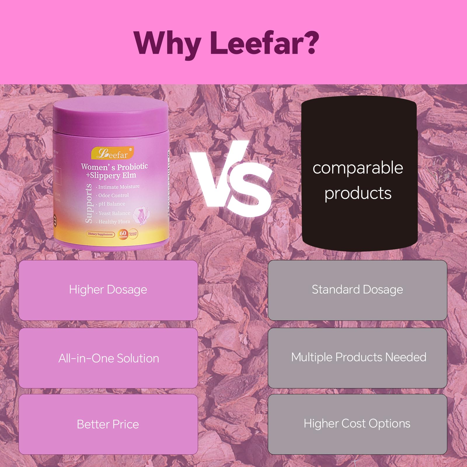 LeeFar Probiotic with Slippery Elm for Vaginal Wellness

