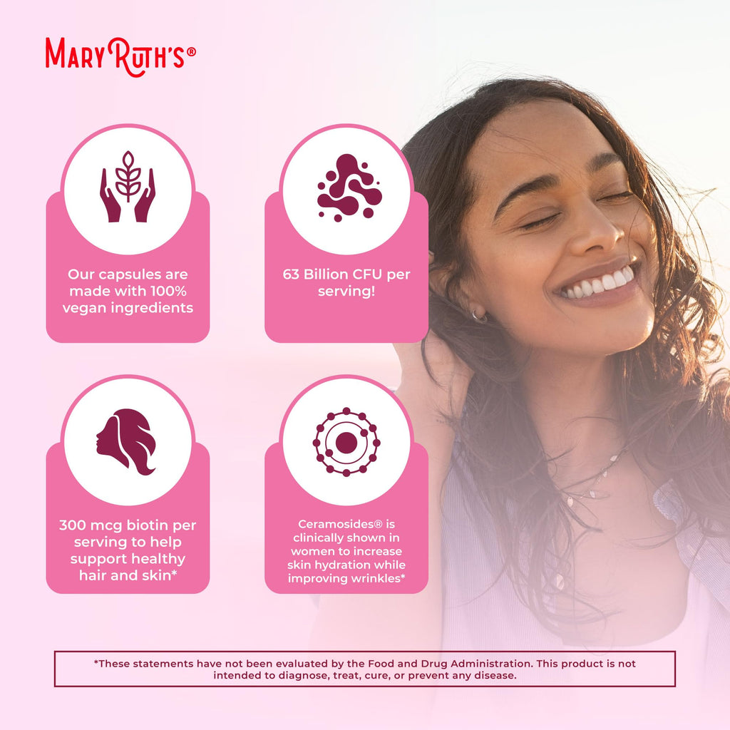 MaryRuth's Probiotic Beauty Capsules with Red Orange Complex

