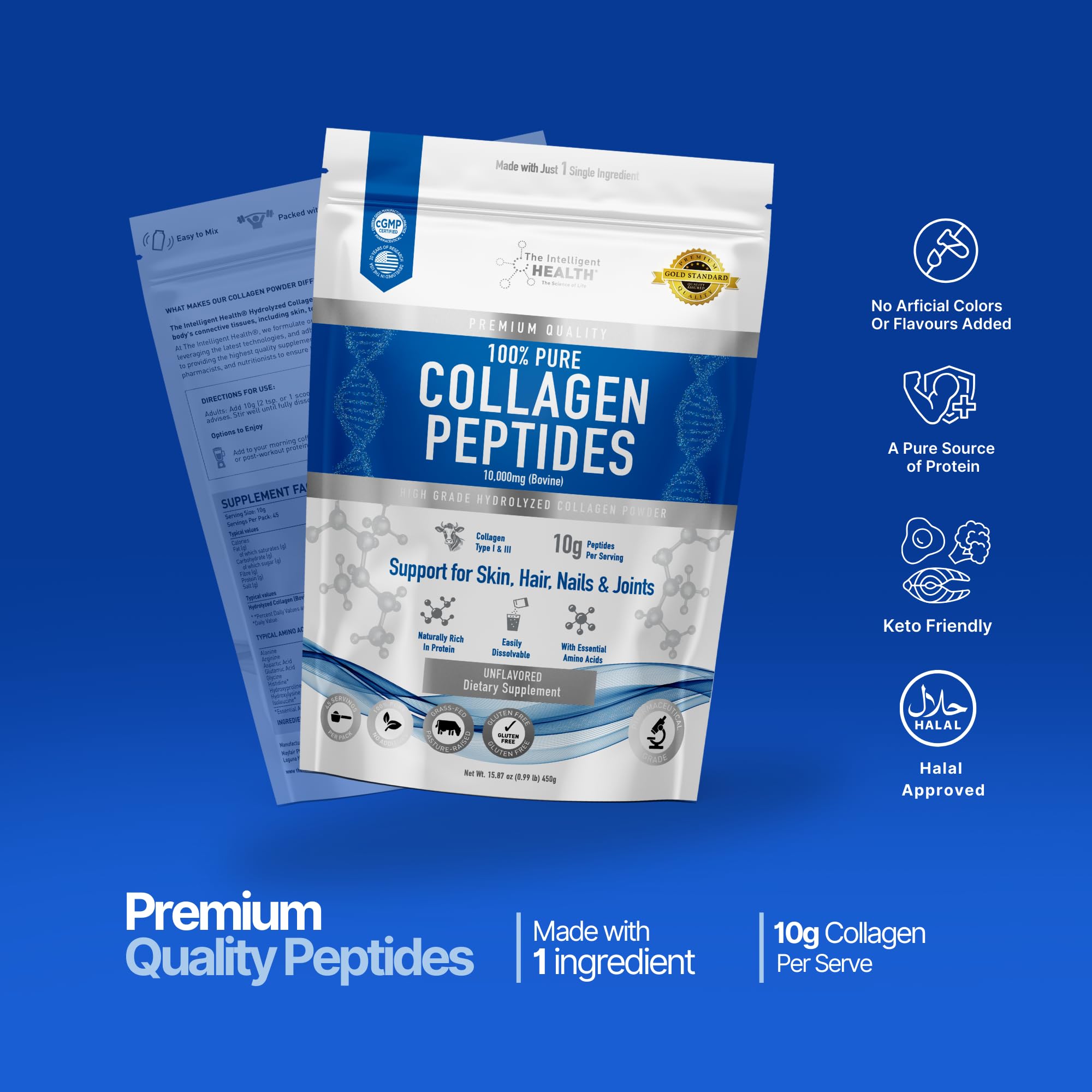 Intelligent Health Collagen Peptides - Hydrolyzed I & III

