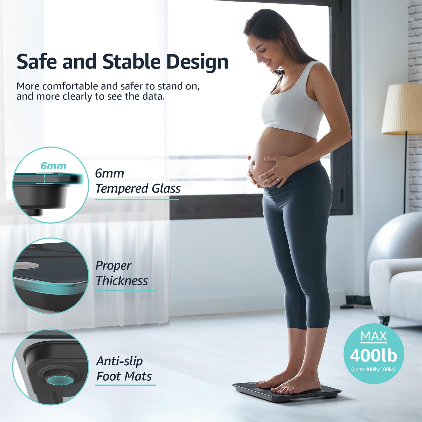 Posture Weight Smart Scale with Body Composition & App Sync

