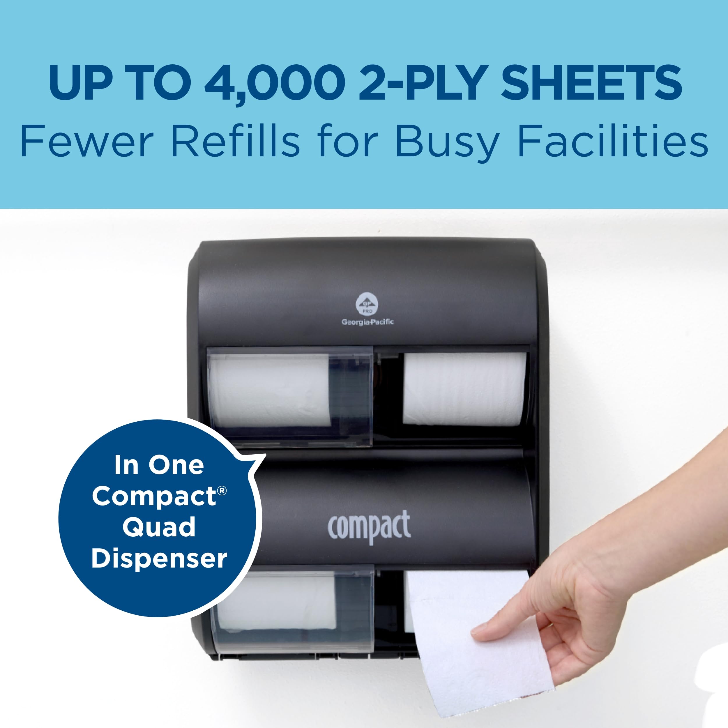 Georgia-Pacific Compact Coreless Recycled Toilet Paper

