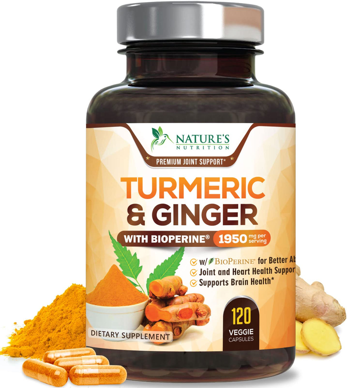 Turmeric Curcumin Supplement with Ginger & BioPerine