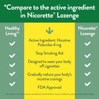 Healthy Living Nicotine Polacrilex Lozenges Stop Smoking Aid

