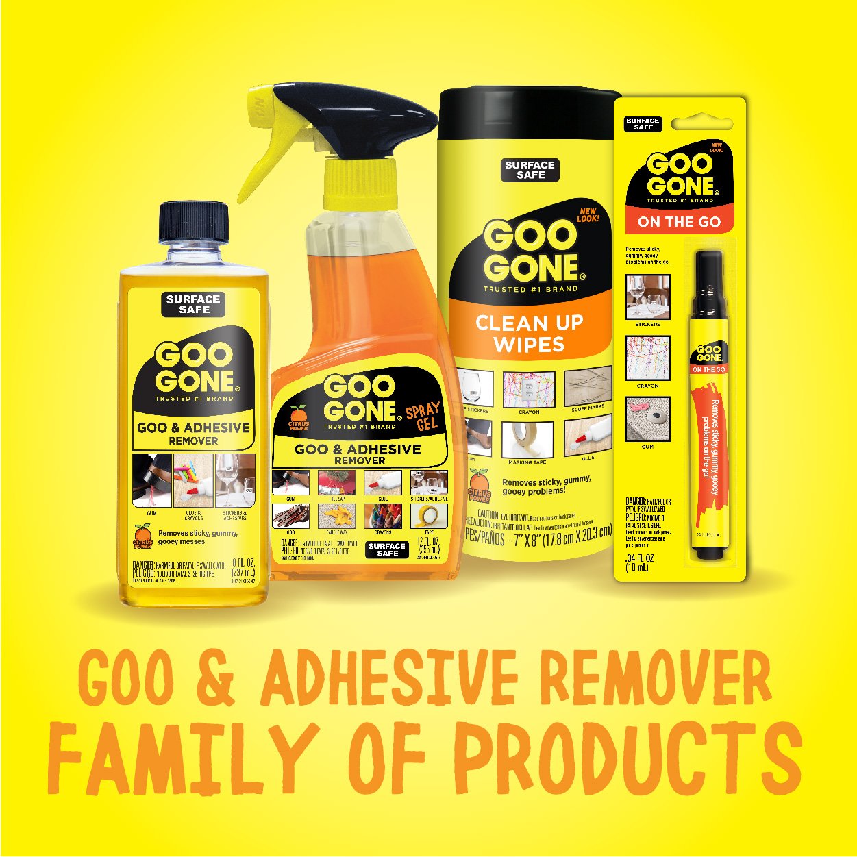 Goo Gone Spray Adhesive Remover Gel for Glue & Residue

