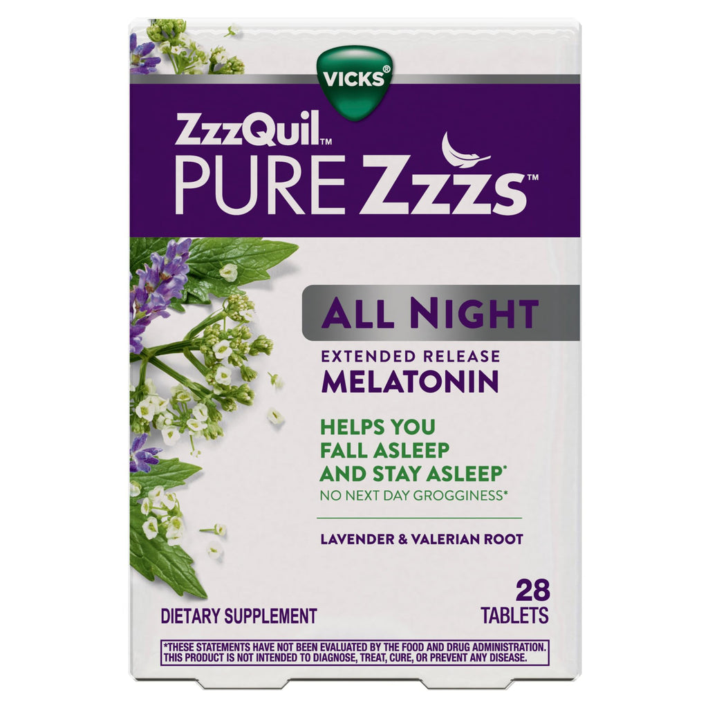 ZzzQuil PURE Zzzs All Night Sleep Aid Bi-Layer Melatonin

