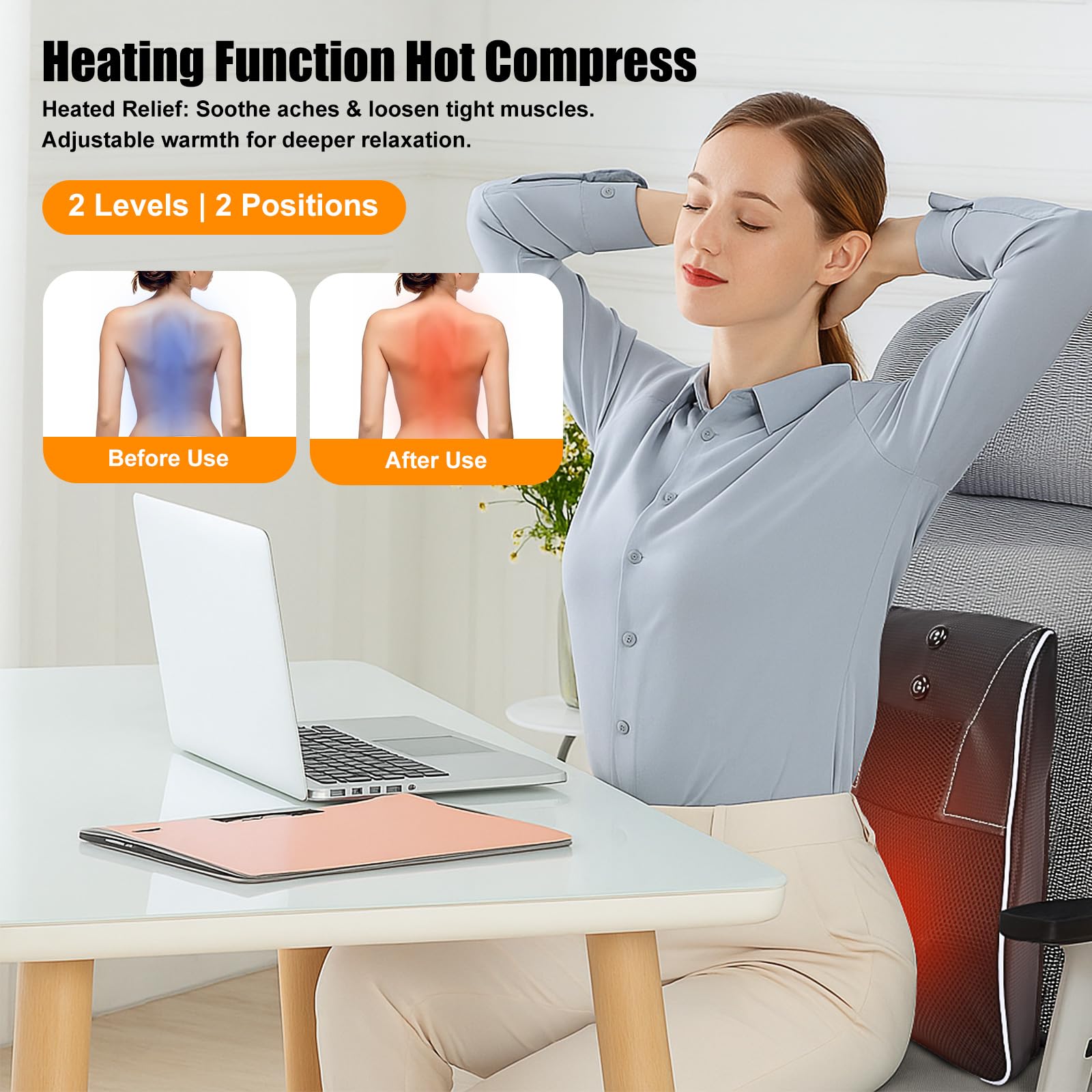 Hlthsky Shiatsu Neck & Back Massager with Heat

