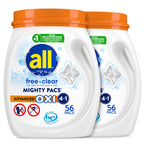 all free clear Mighty Pacs OXI Laundry Detergent Pacs

