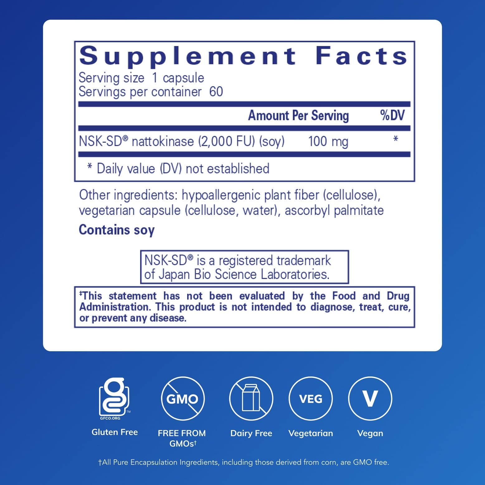 Pure Encapsulations NSK-SD Nattokinase - Supports Circulation


