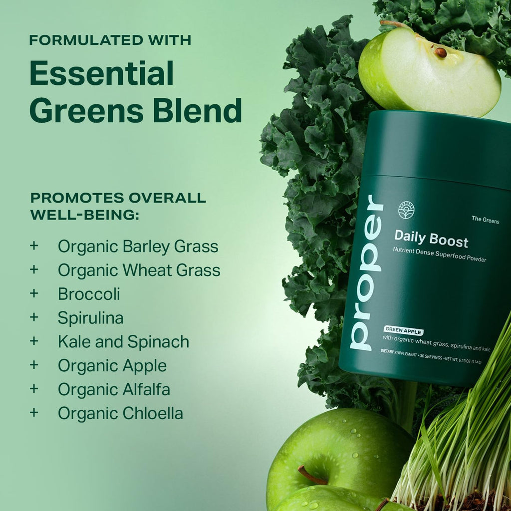 Proper The Greens Powder Apple Flavor Daily Boost

