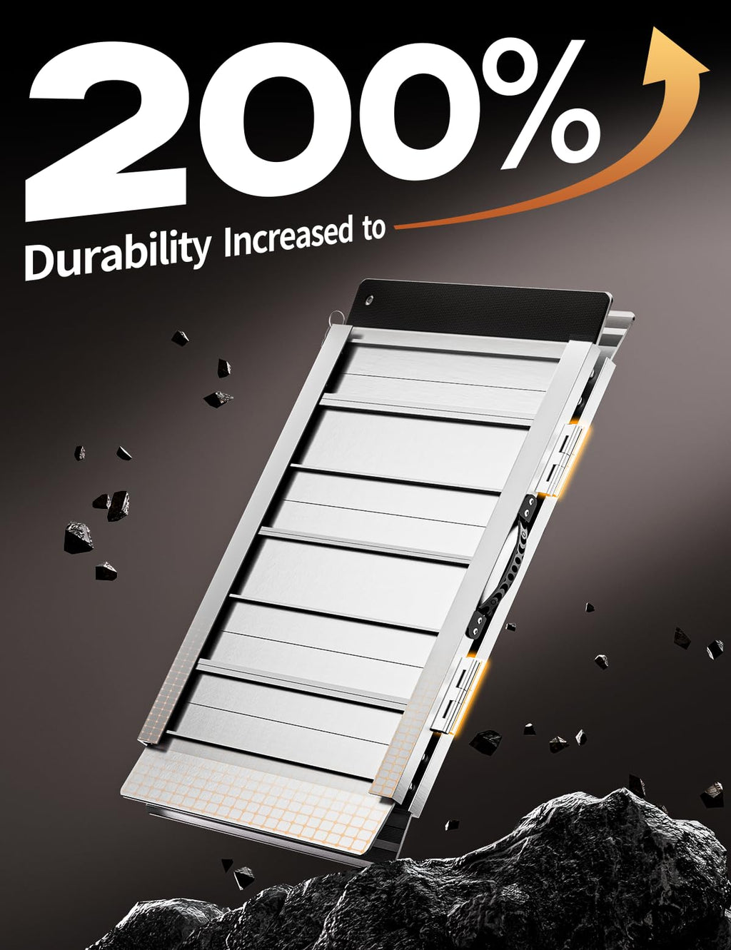 FACHNUO Portable Wheelchair Ramp - Folding Threshold Access

