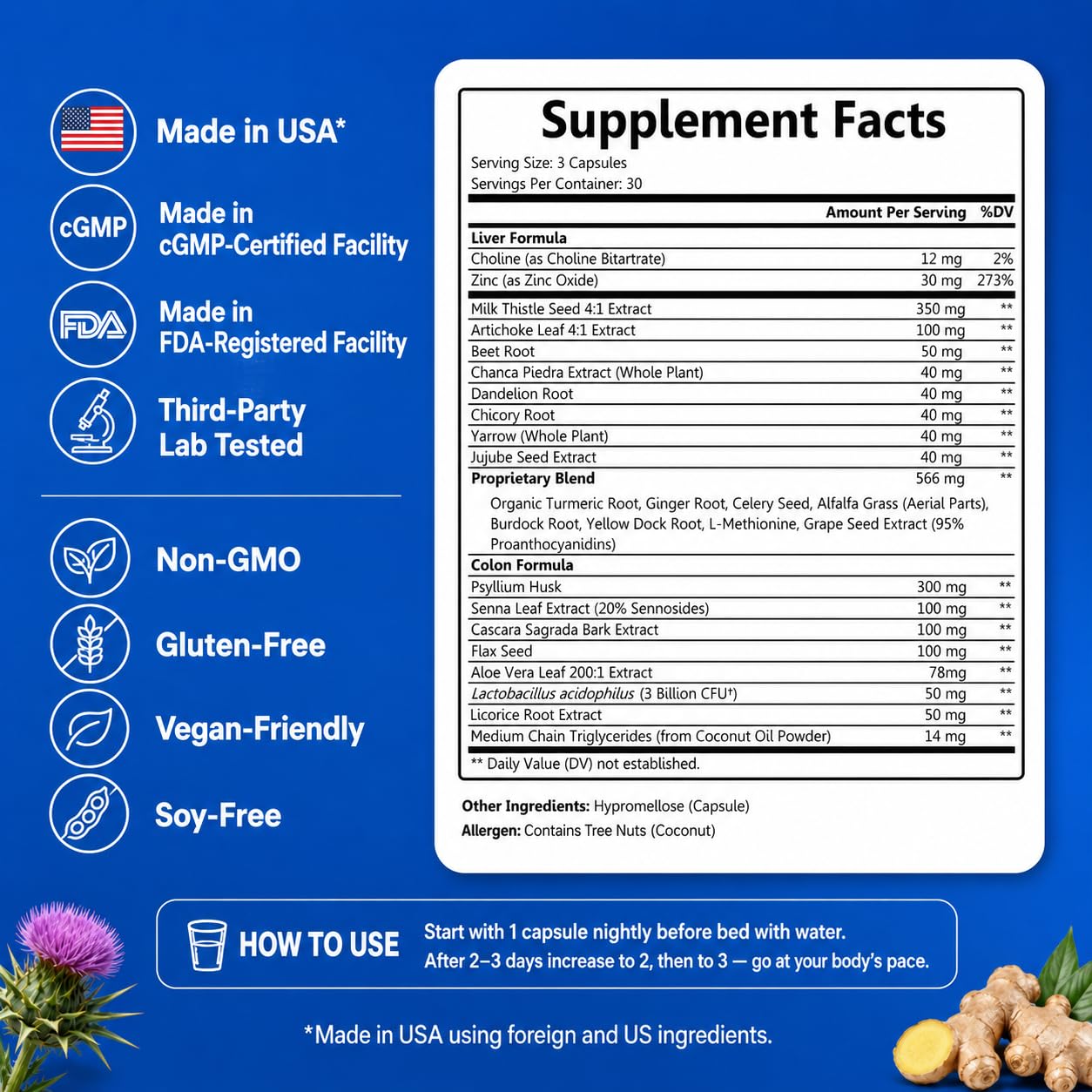 Nutreb Liver & Colon Cleanse - Liver Detox & Colon Support

