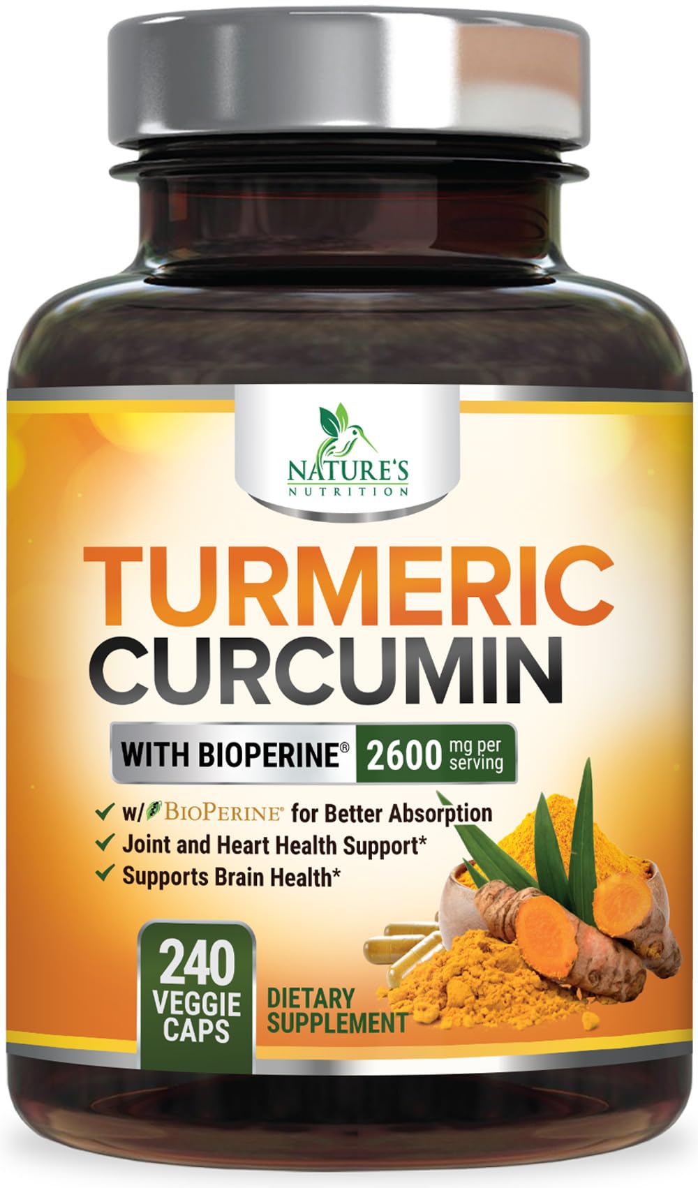 Nature's Nutrition Turmeric Curcumin - Absorption

