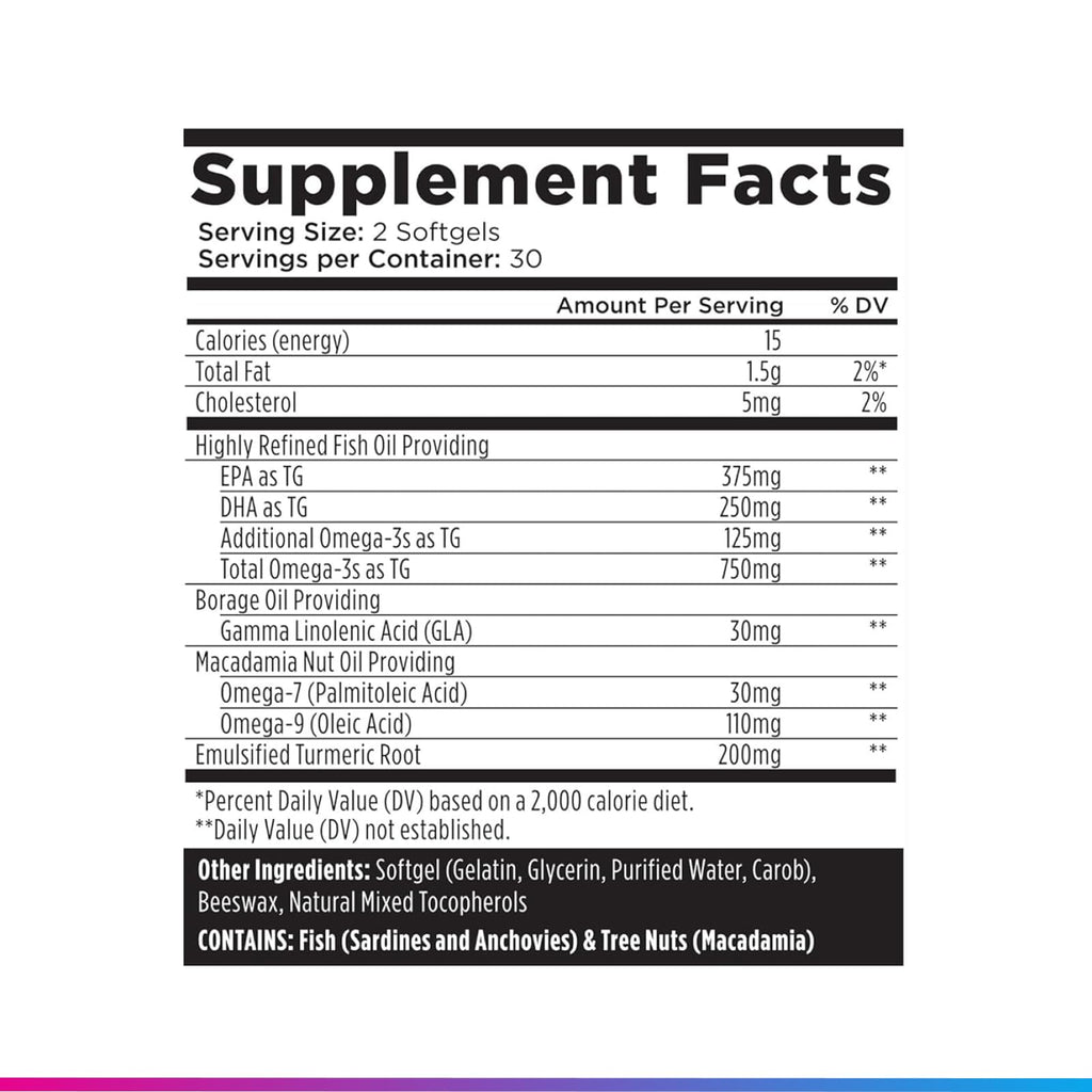 Livingood Daily Omega Supplement with Turmeric Curcumin

