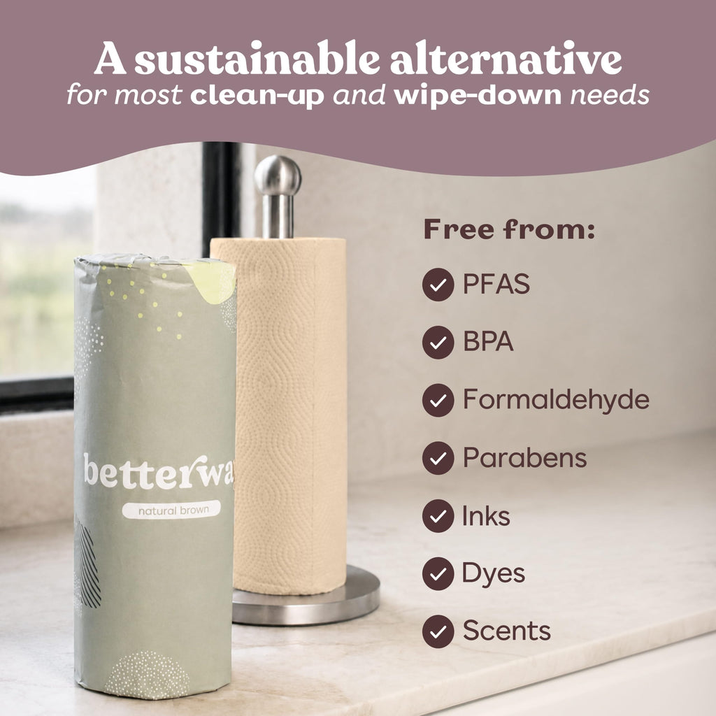 Bamboo Paper Towels by Betterway – Tree-Free & Compostable

