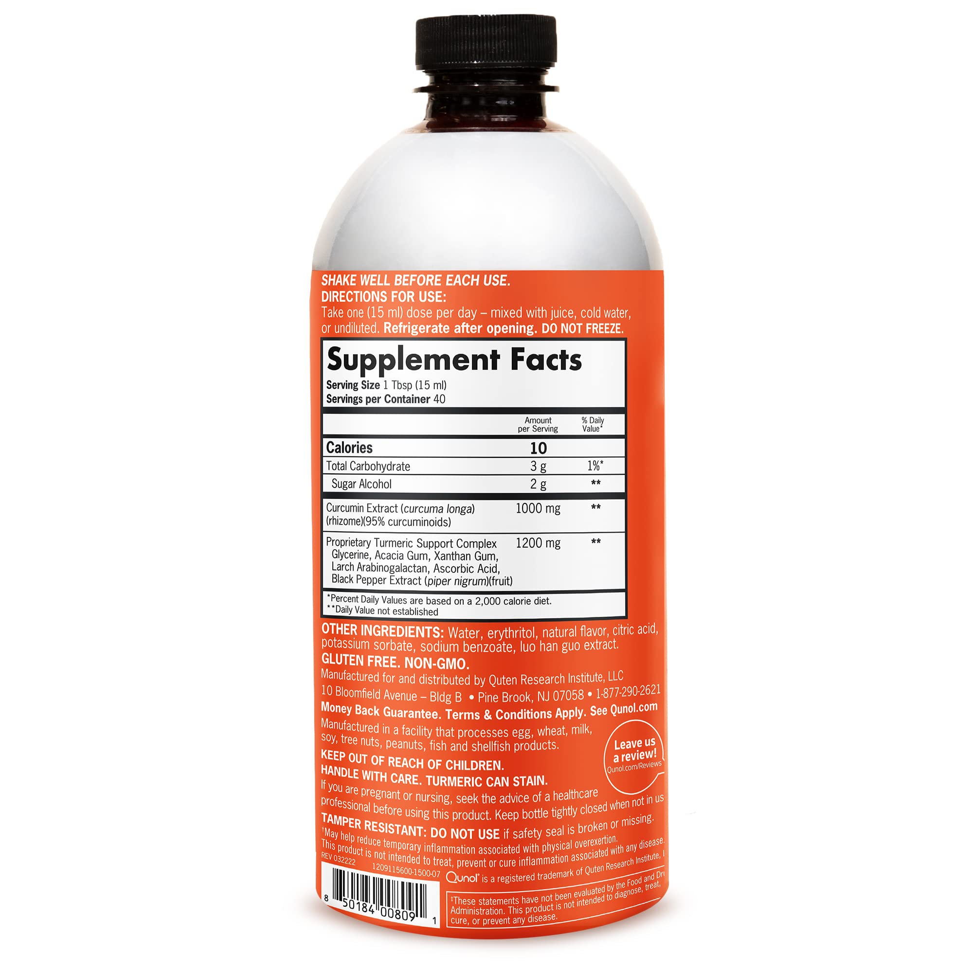 Qunol Turmeric Curcumin Liquid with Black Pepper

