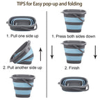Collapsible Plastic Bucket Foldable for Home & Outdoors


