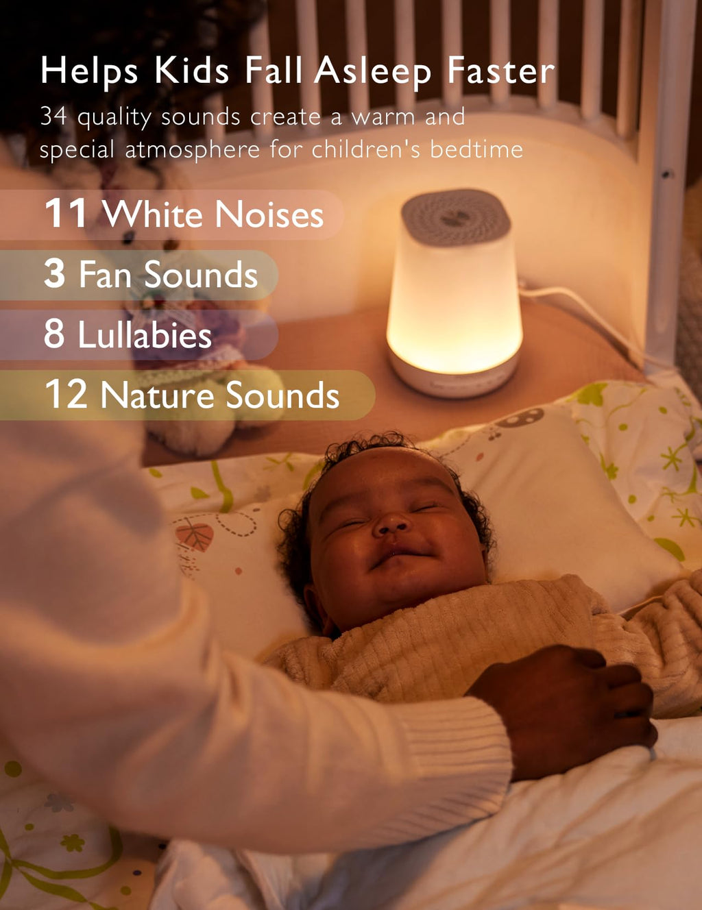 Momcozy Baby Sound Machine with Night Light and App Control

