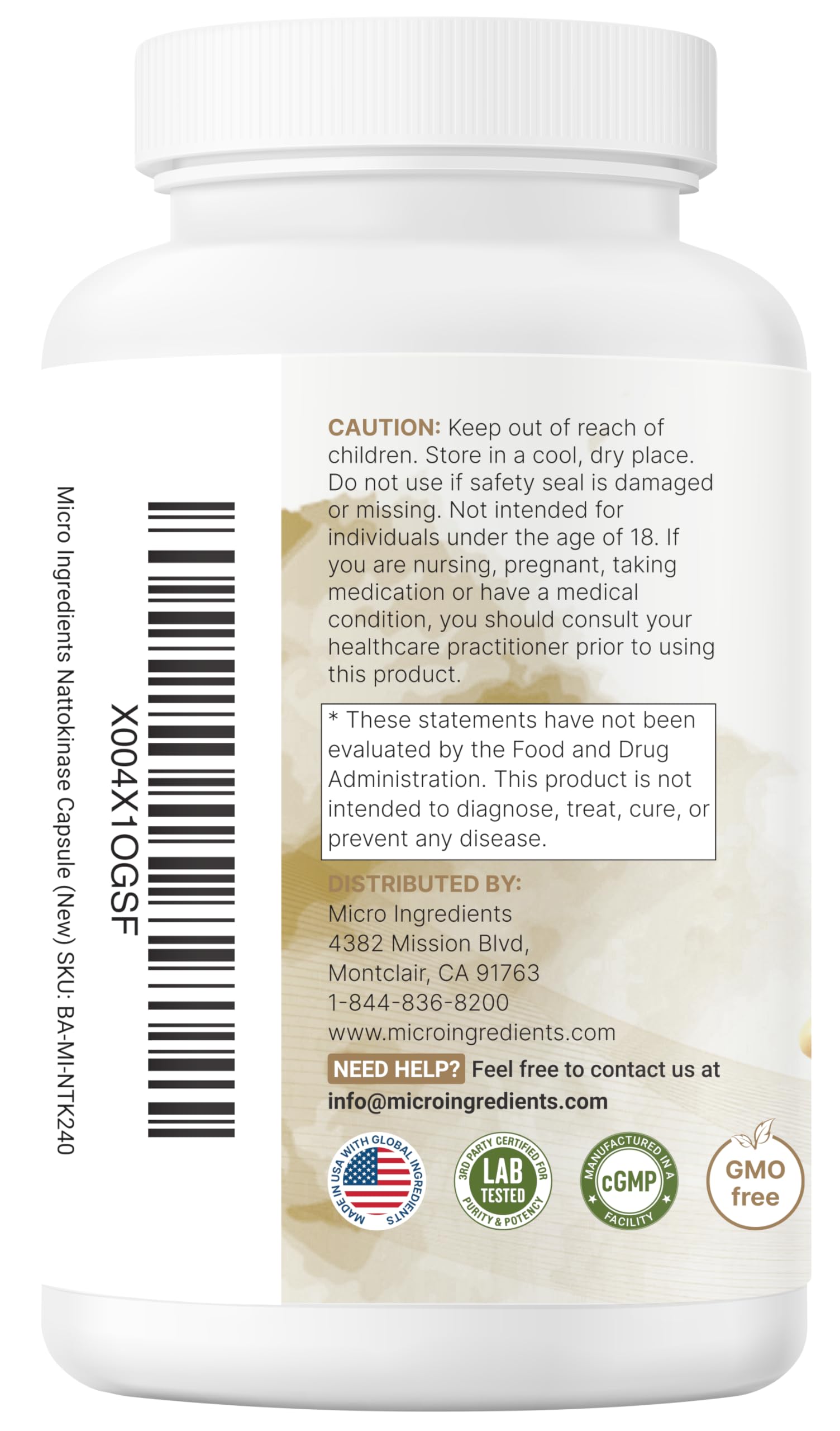 Nattokinase Enzyme Supplement by Micro Ingredients

