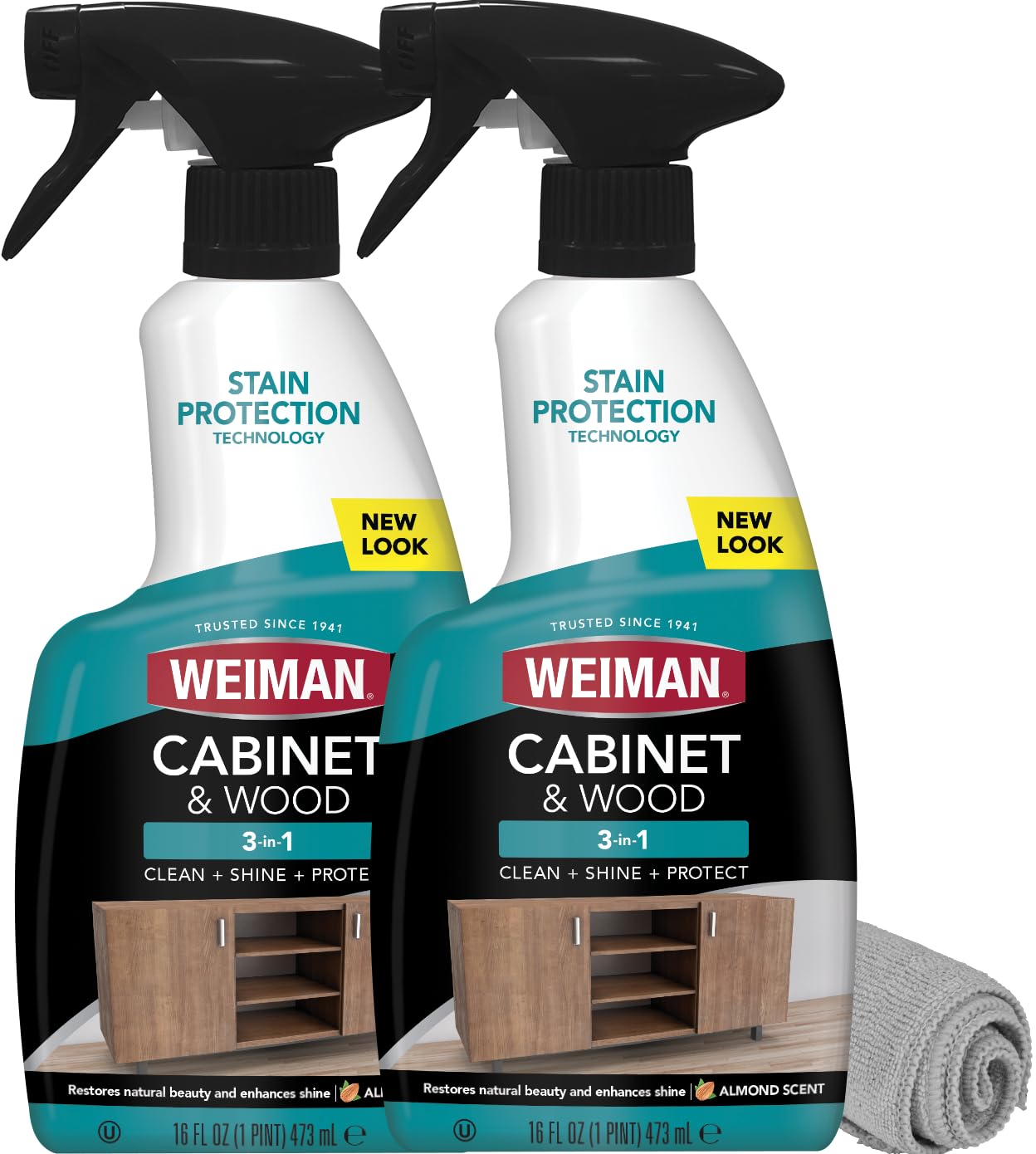 Weiman Cabinet & Wood Clean & Shine Spray for Cabinets & Furniture