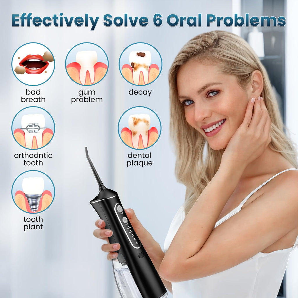 OasiSmile Cordless Water Flosser for Teeth | 4 Modes

