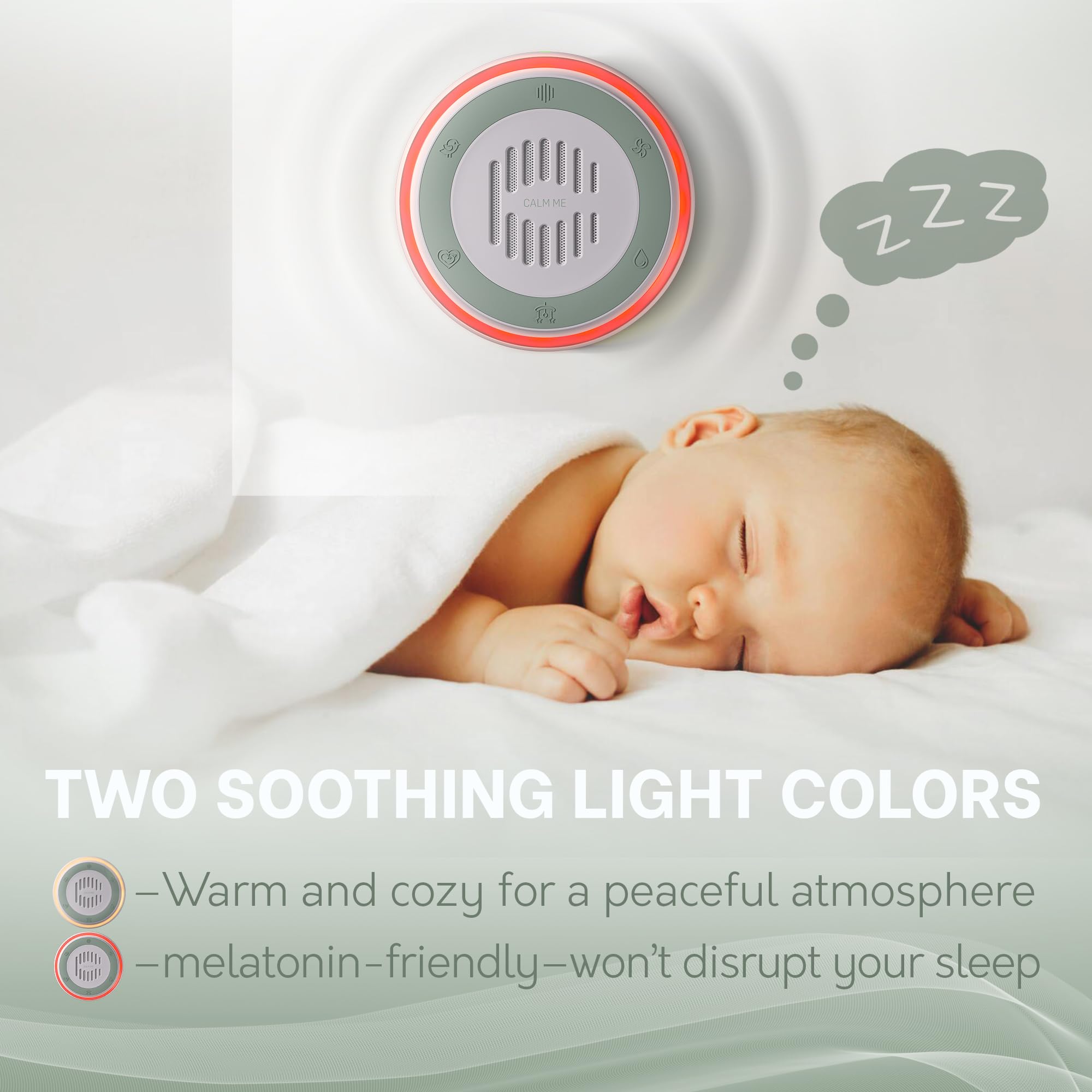 Calm Me Plug-In Noise Machine with 20 Sounds

