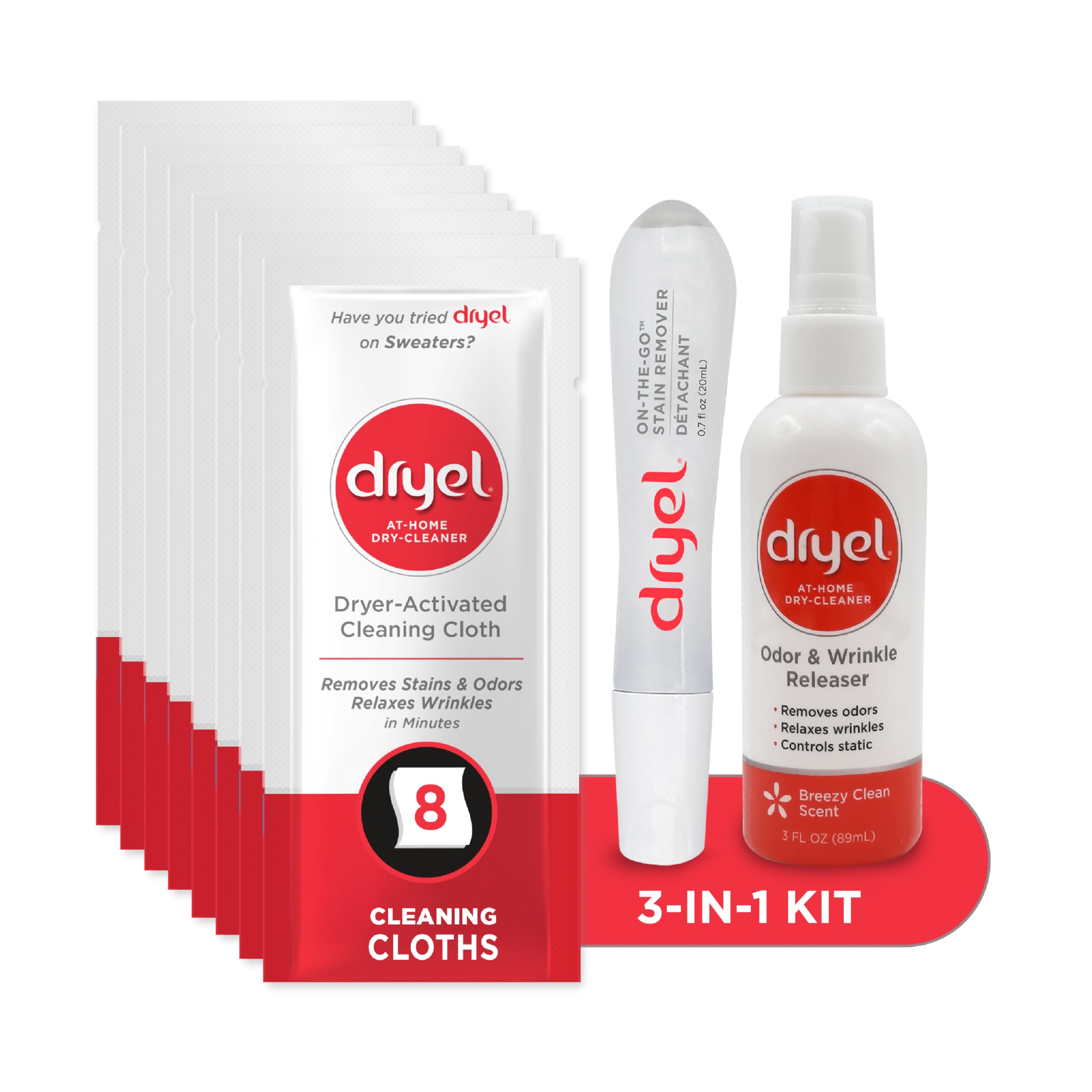 Dryel Starter Kit with Wrinkle Release Spray

