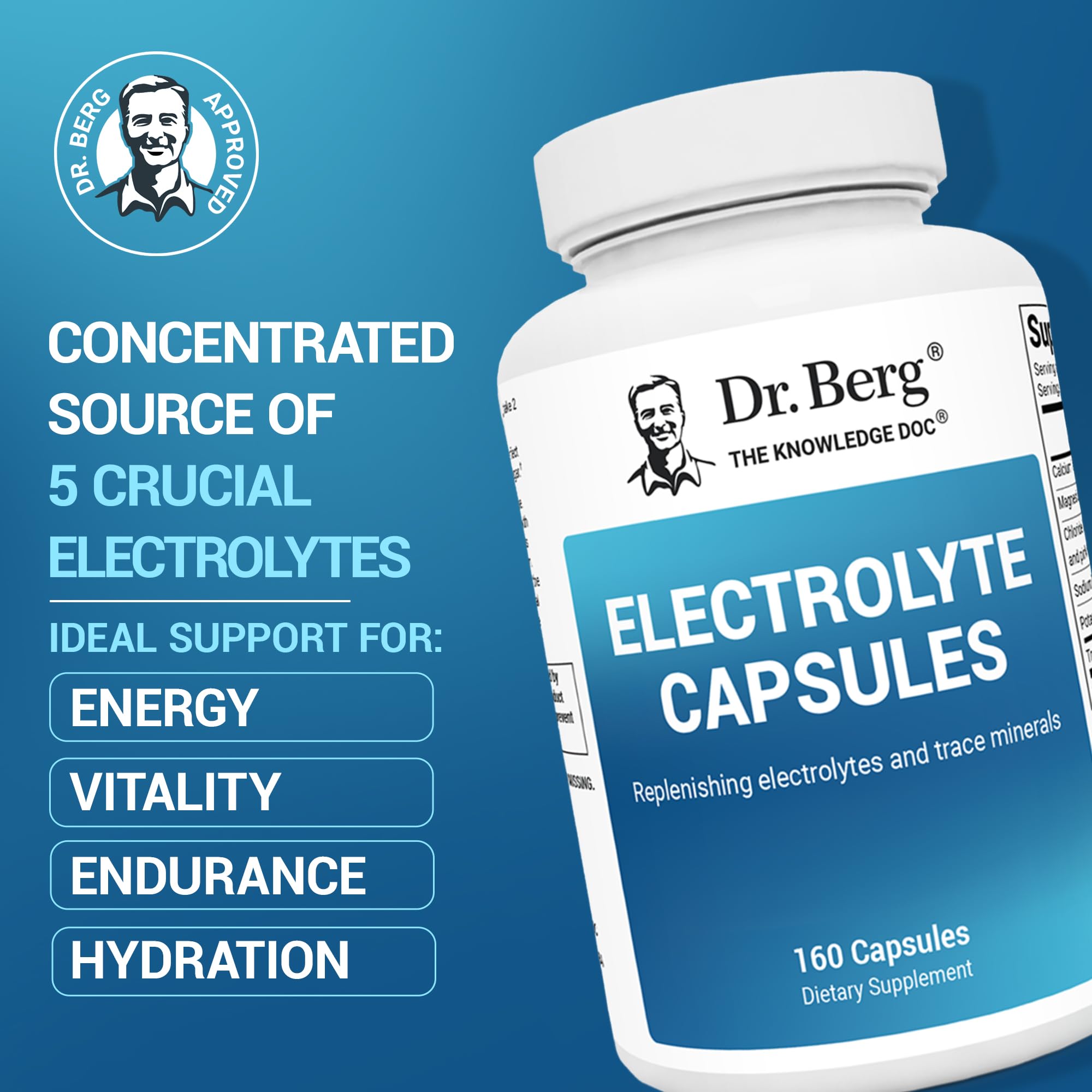 Dr. Berg Electrolyte Supplement for Hydration


