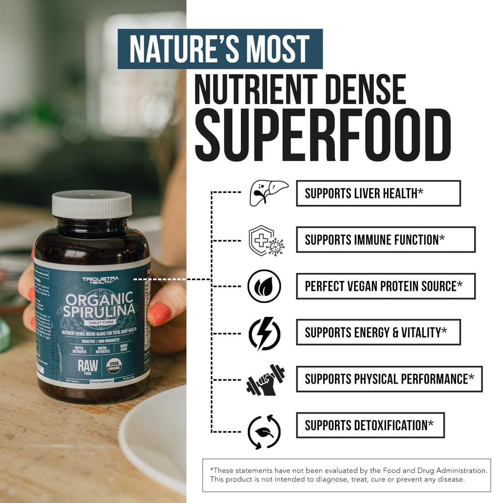 Parry Organic Spirulina Tablets - Raw Nutrient Dense

