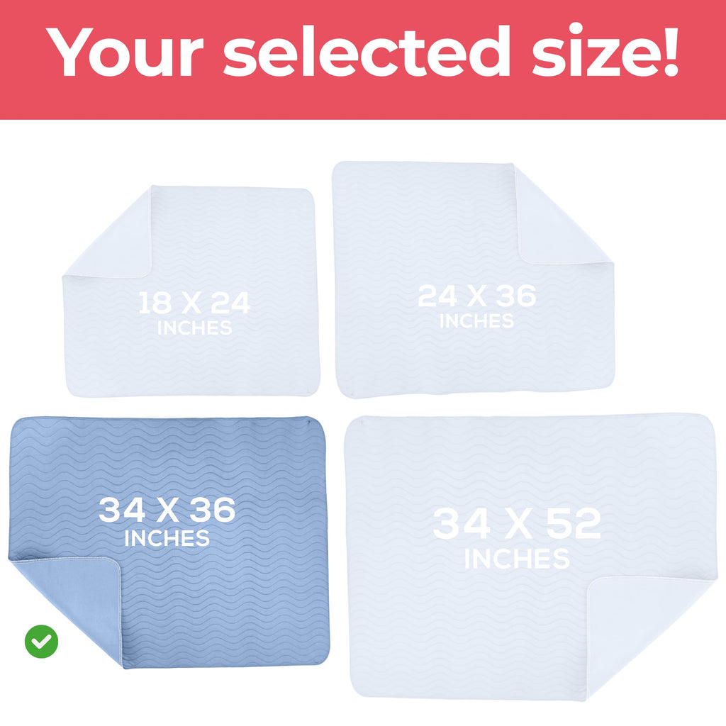 Utopia Bedding Washable Underpads | Waterproof Reusable Pads

