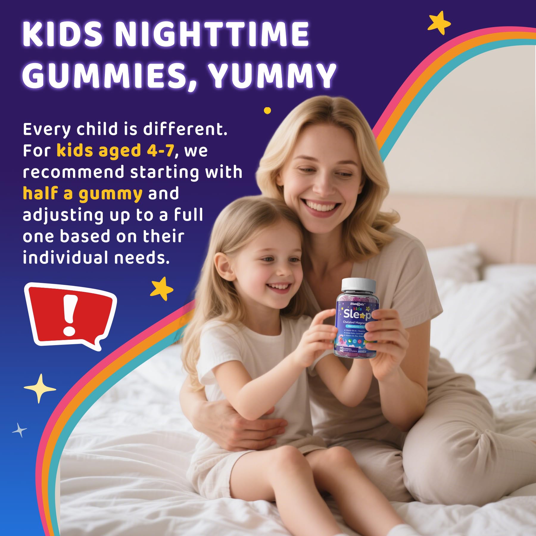Kids Sleep Gummies Melatonin-Free with Magnesium & L-Theanine

