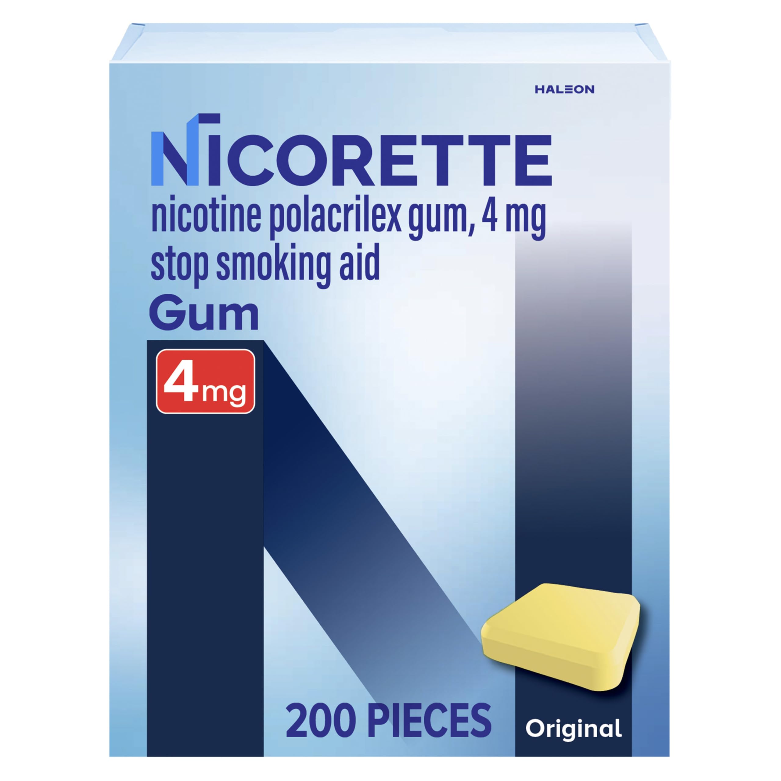 Nicorette Nicotine Gum 4 mg Stop Smoking Aid

