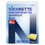 Nicorette Nicotine Gum 4 mg Stop Smoking Aid

