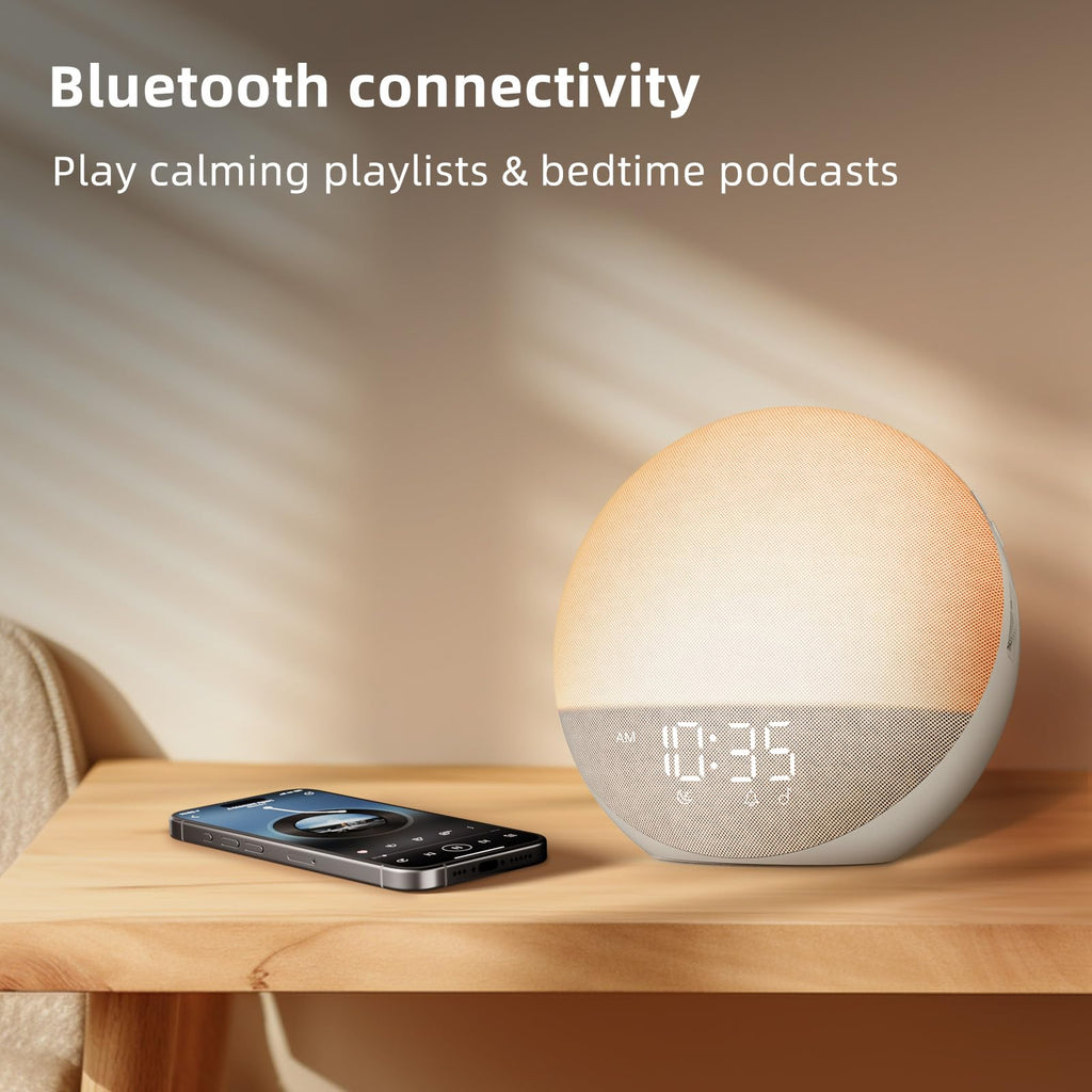 Sunrise Alarm Clock with Noise Machine and Bluetooth Speaker

