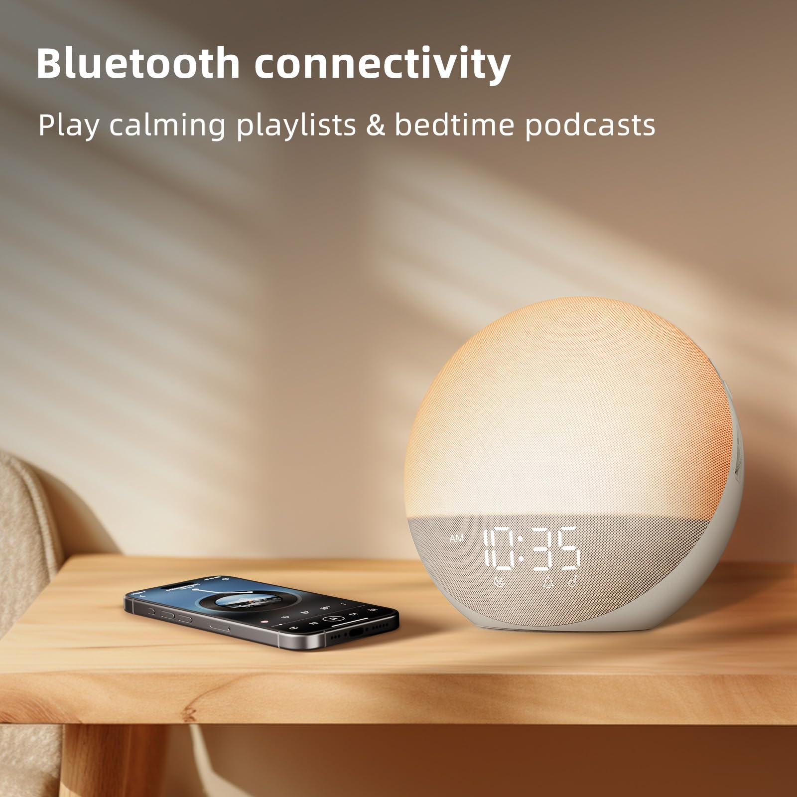 Sunrise Alarm Clock with Noise Machine and Bluetooth Speaker

