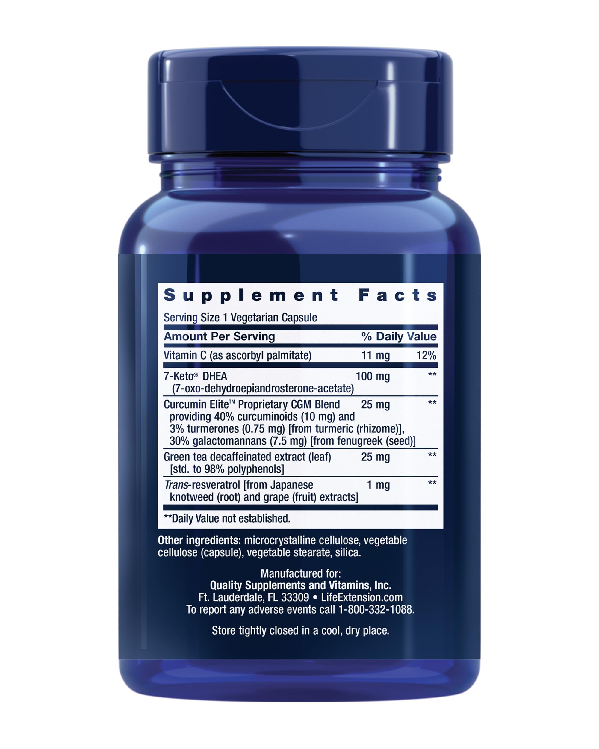 Life Extension 7-Keto DHEA Metabolite Supplement

