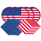 Gatherfun American Flag Plates & Napkins | Patriotic Party

