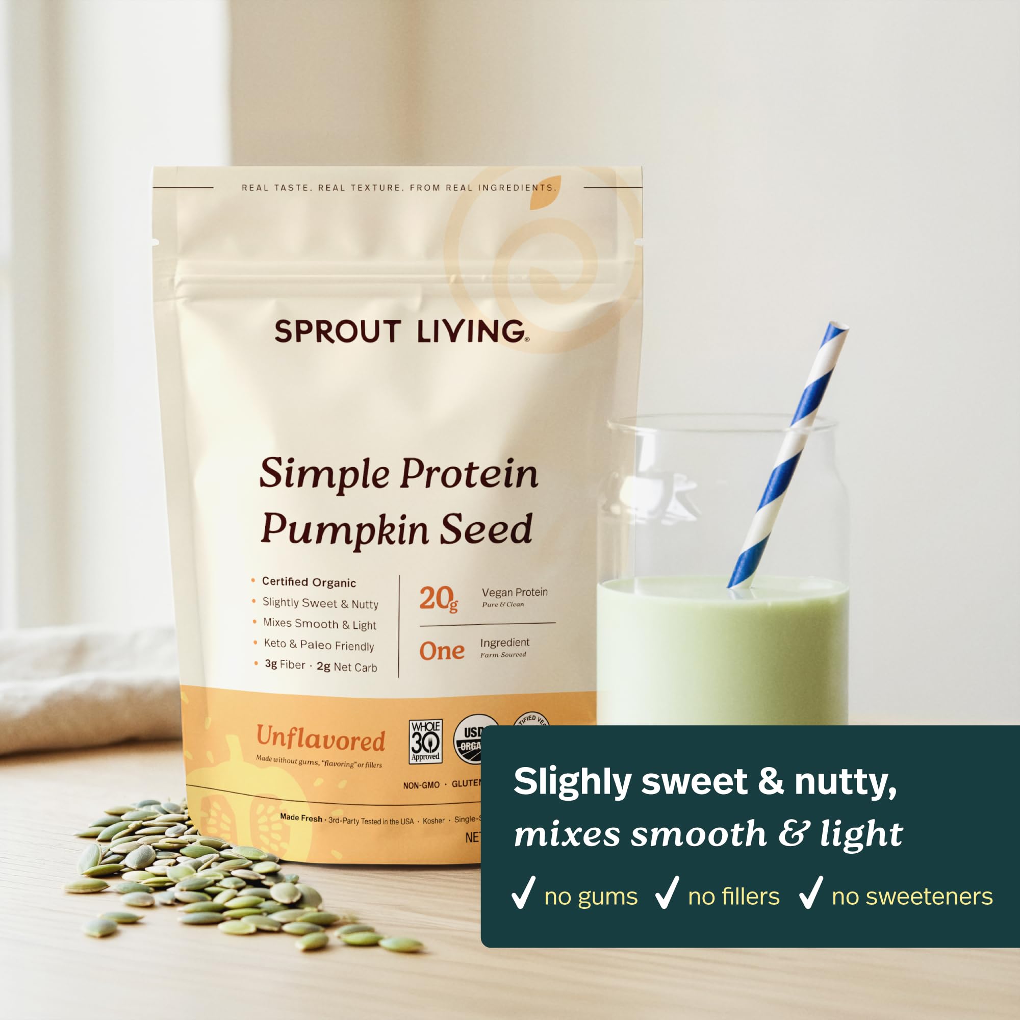 Sprout Living Plant Protein Powder | Pure Plant Protein

