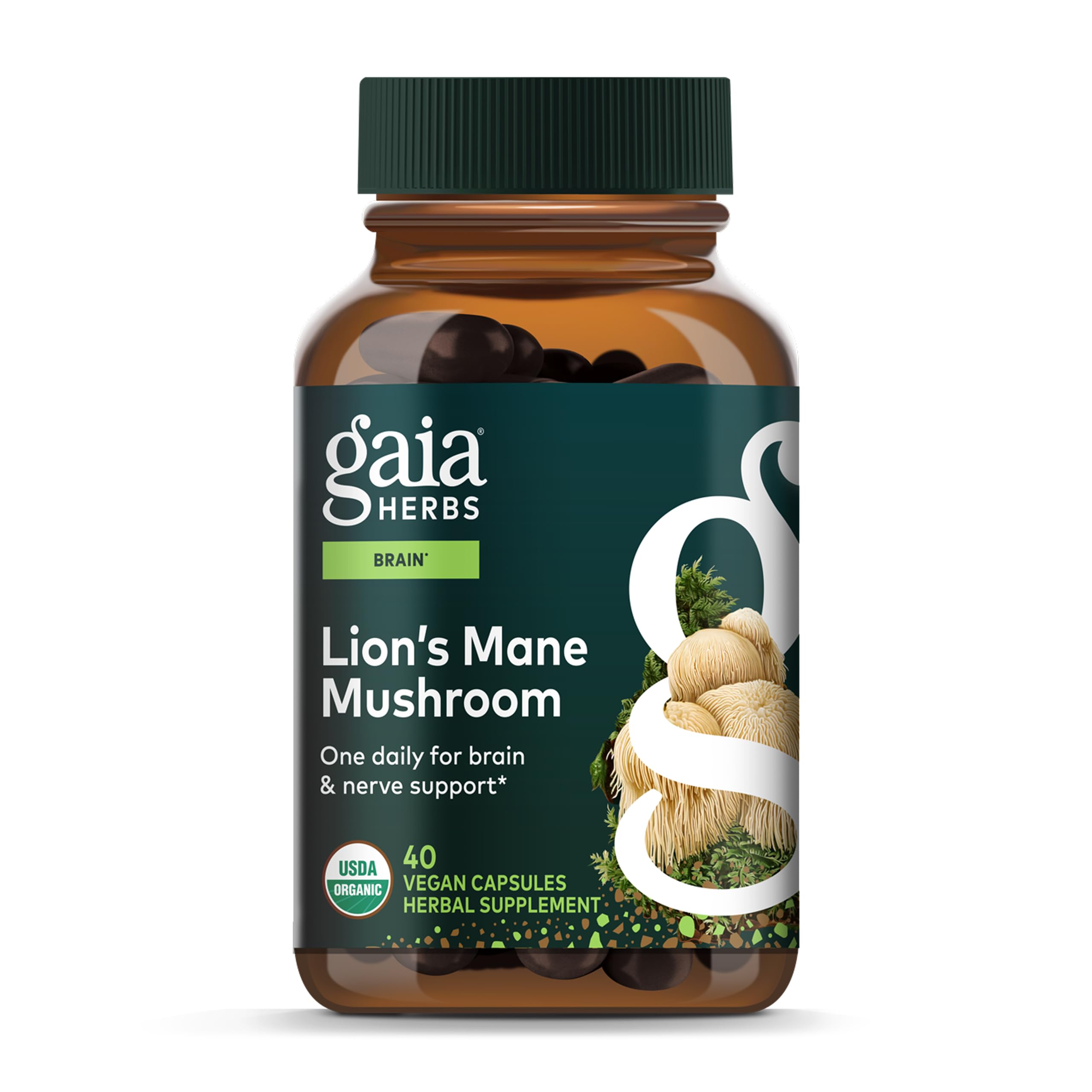 Gaia Herbs Lion's Mane Mushroom Brain Health Support

