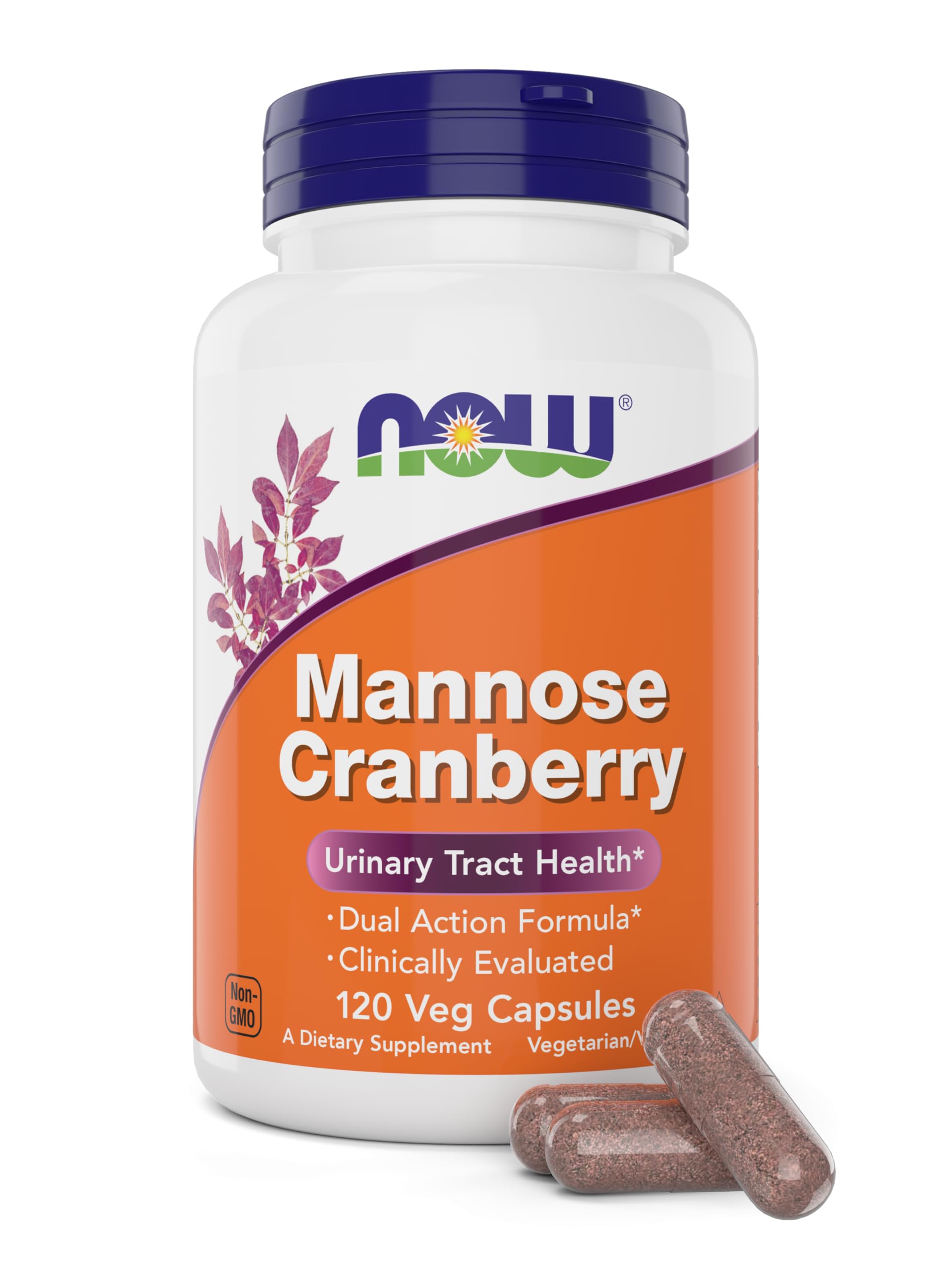 NOW Foods Mannose Cranberry Urinary Tract Health | Vegan

