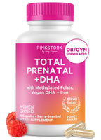Pink Stork Total Prenatal Vitamins with DHA – Vegan


