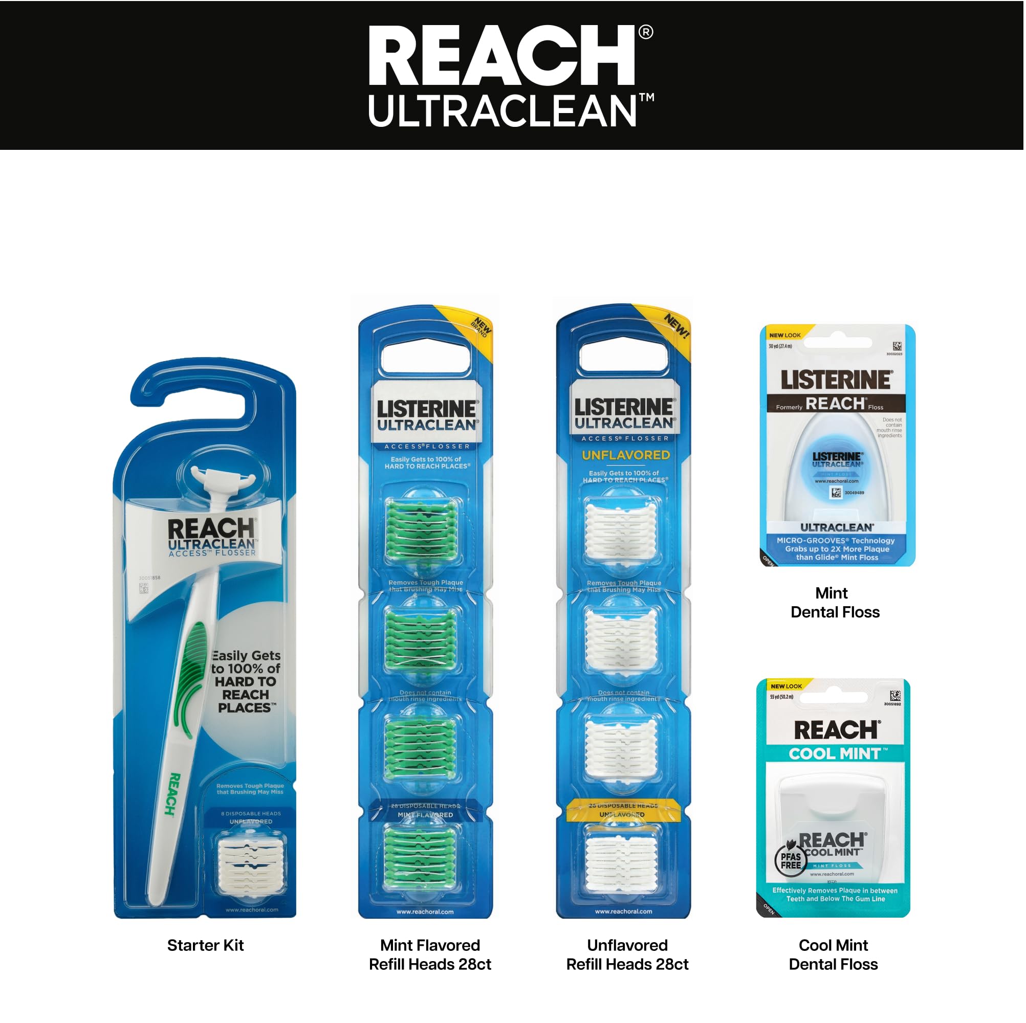 Reach Access Flosser Bundle | Refill Heads Included

