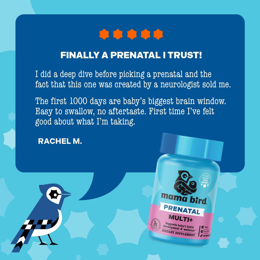 Mama Bird Prenatal Multi+ Multivitamin for Brain Health


